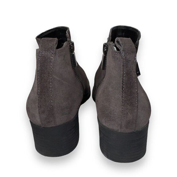 Kenneth Cole Levon Suede Ankle Zip Boots Grey Women's 8.5 - Picture 5 of 11